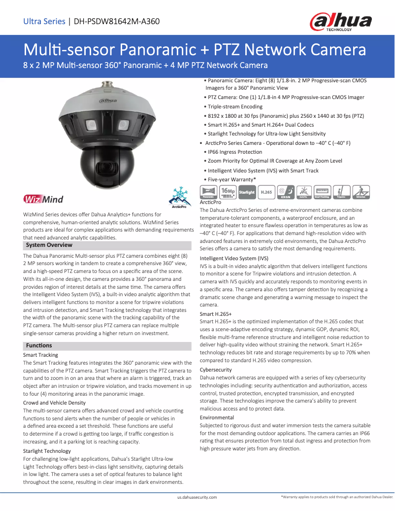 Imagen de la primera página del manual del dispositivo DH-PSDW81642M-A360