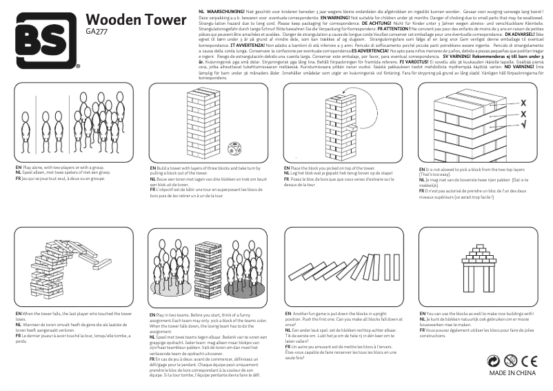 Imagen de la primera página del manual del dispositivo Wooden Tower GA277