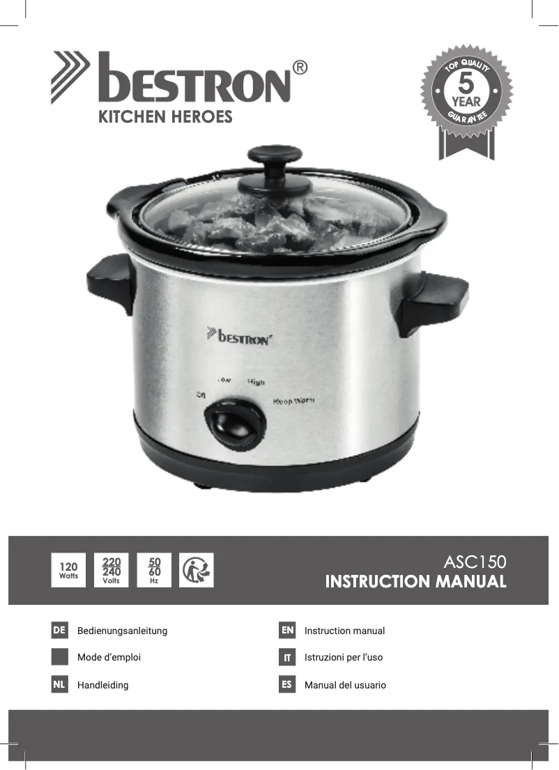 Imagen de la primera página del manual del dispositivo ASC150