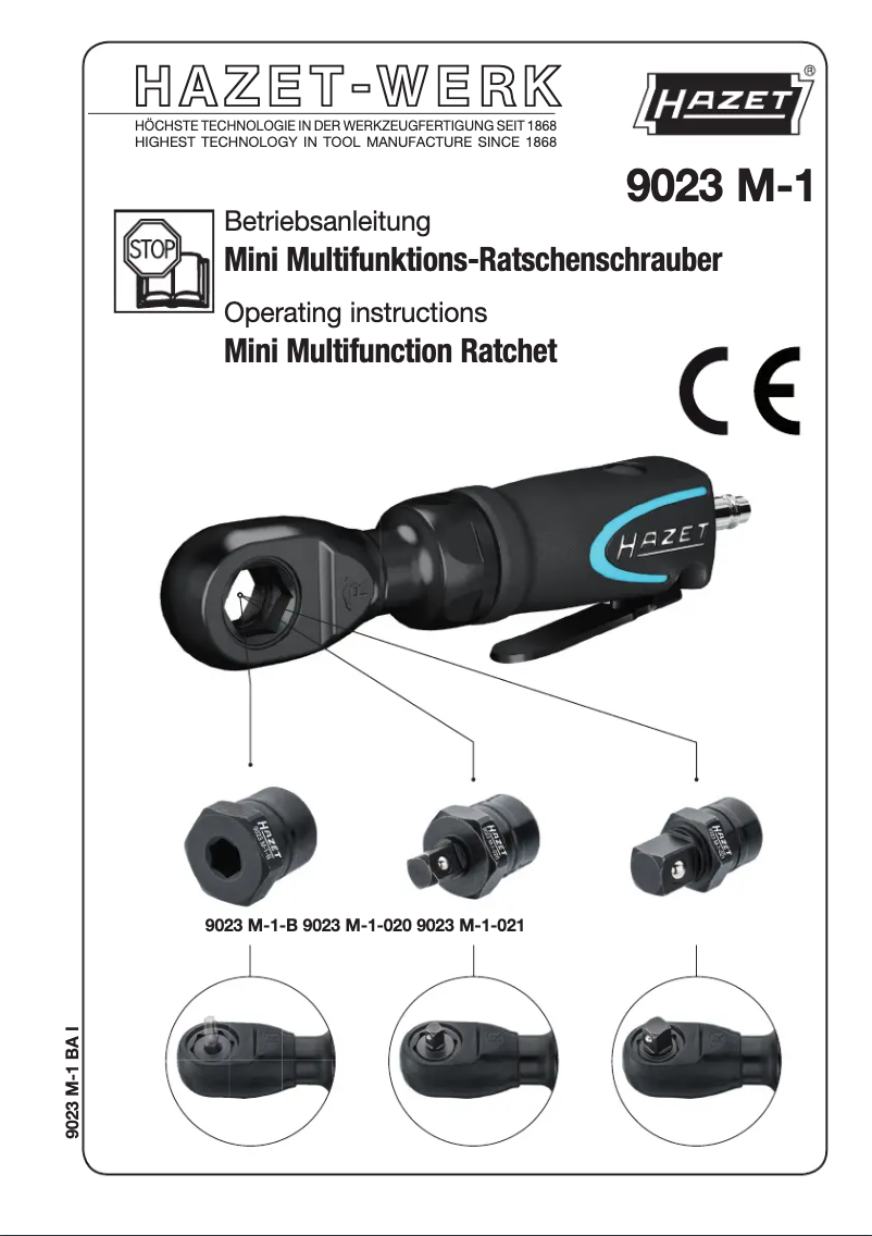 Imagen de la primera página del manual del dispositivo 9023M-1