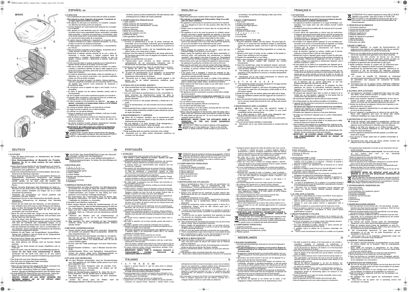 Página 1 del manual Manual de usuario Solac SANDWICH 2 SD5051