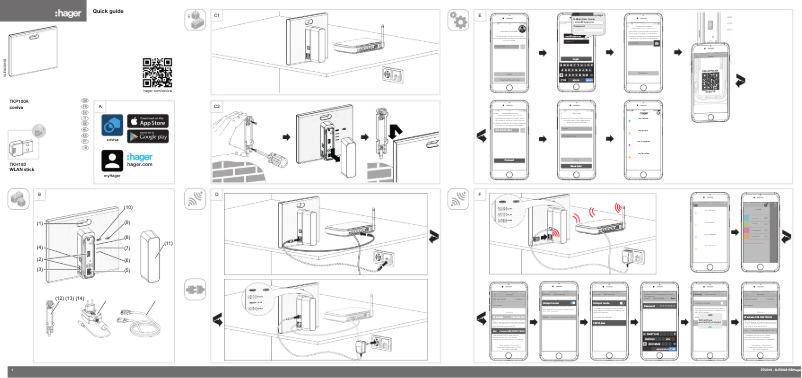 Página 1 del manual Guía de inicio rápido Hager TKP100A