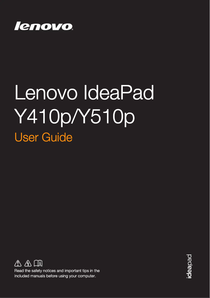 Página nº 1 - Manual de usuario Lenovo IdeaPad Y510p