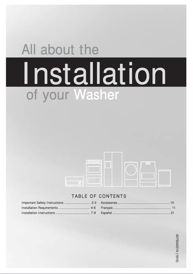 Imagen de la primera página del manual del dispositivo FFTW4120SW