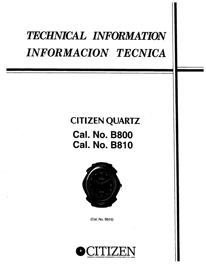 Página 1 del manual Manual de usuario Citizen CAL B 810