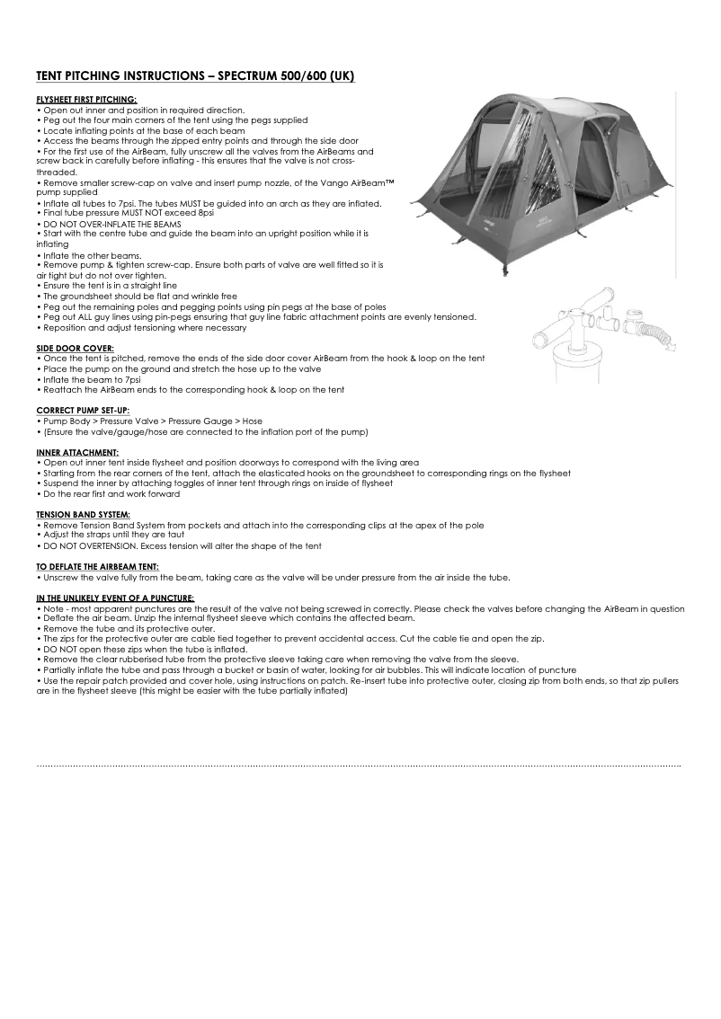 Imagen de la primera página del manual del dispositivo Spectrum 500