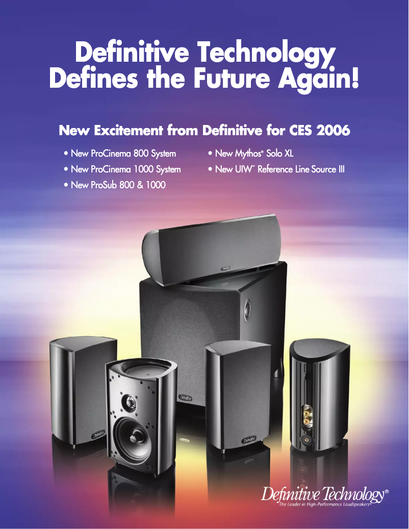 Página nº 1 - Folleto Definitive Technology ProSub 1000