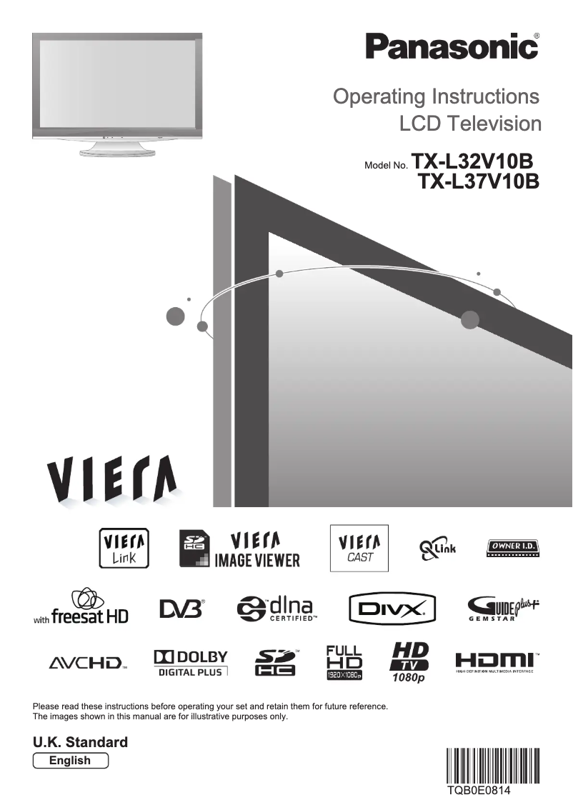 Página nº 1 - Manual de usuario Panasonic Viera TX-L37V10B