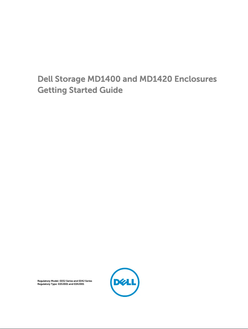 Imagen de la primera página del manual del dispositivo PowerVault MD1400