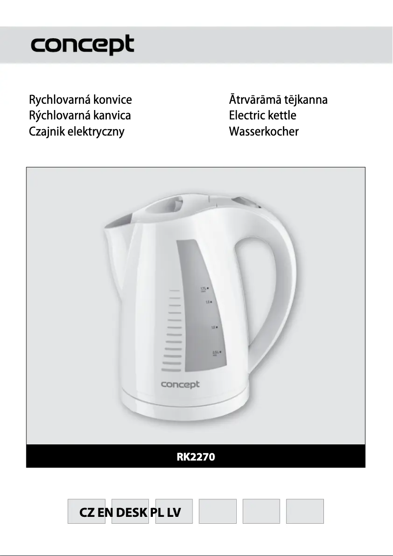 Página 1 del manual Manual de usuario Concept RK-2270