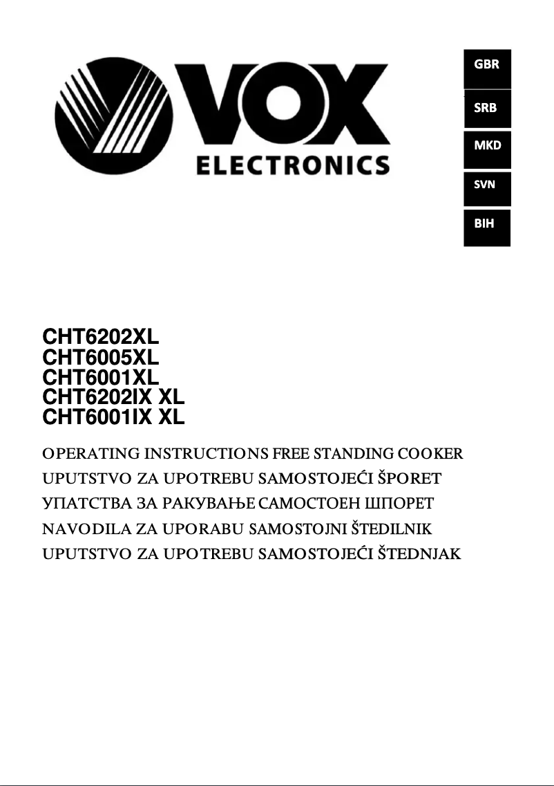 Imagen de la primera página del manual del dispositivo CHT6001XL