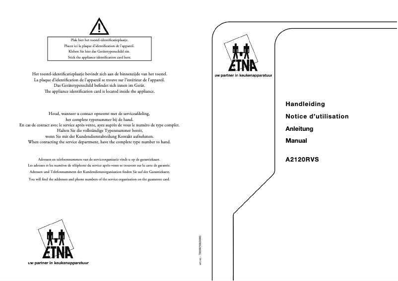 Imagen de la primera página del manual del dispositivo A2120RVS