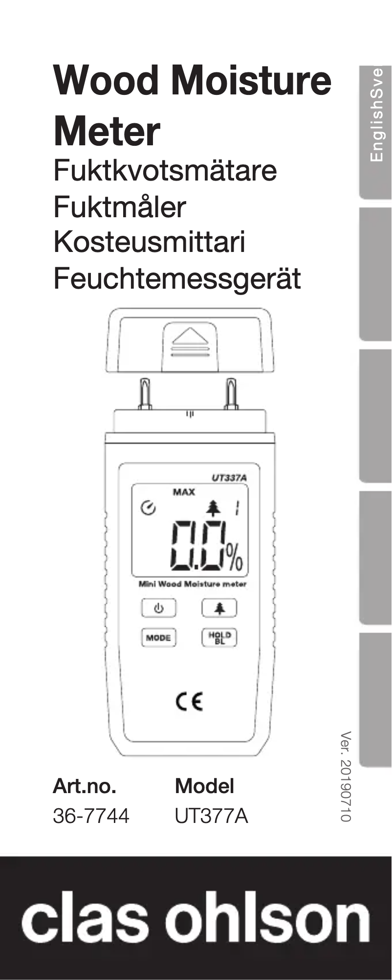 Imagen de la primera página del manual del dispositivo UNI-T UT377A