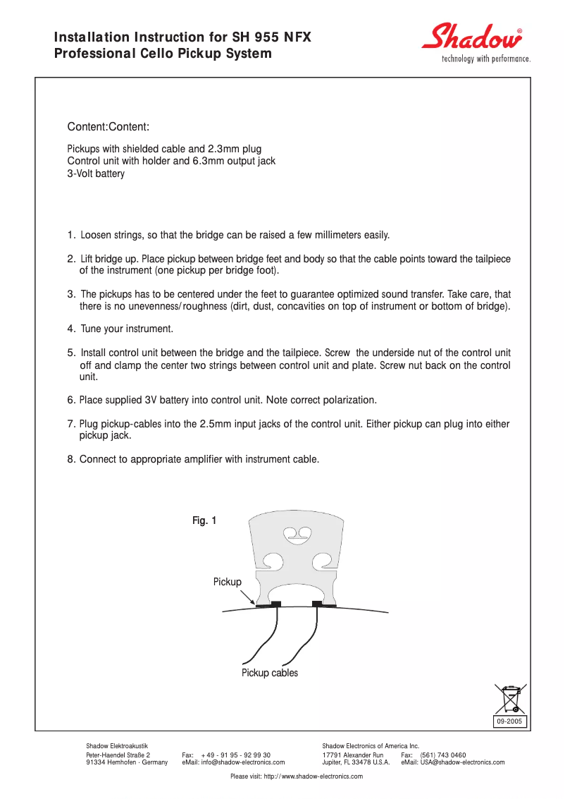 Página 1 del manual Manual de usuario Shadow SH955 NFX