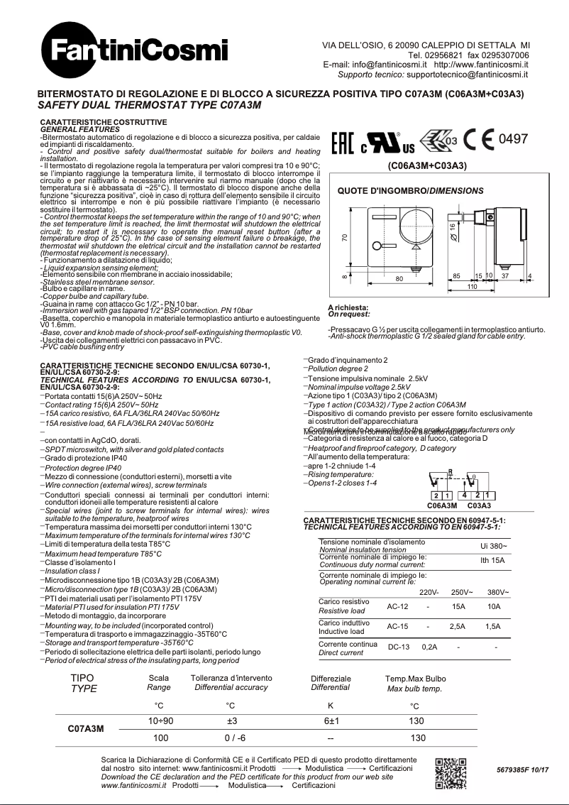 Página 1 del manual Manual de usuario Fantini Cosmi C07