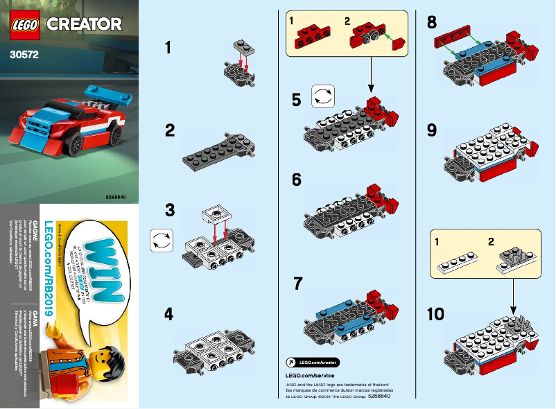Página 1 del manual Manual de usuario Lego Creator 30572