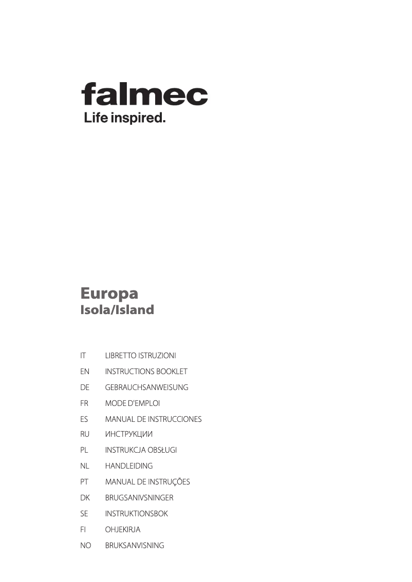 Página 1 del manual Manual de usuario Falmec Europa