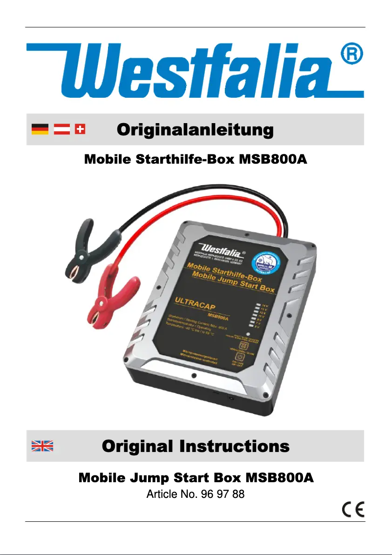 Página nº 1 - Manual de usuario Westfalia MSB800A