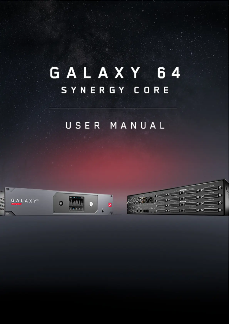 Imagen de la primera página del manual del dispositivo Galaxy 64 Synergy Core