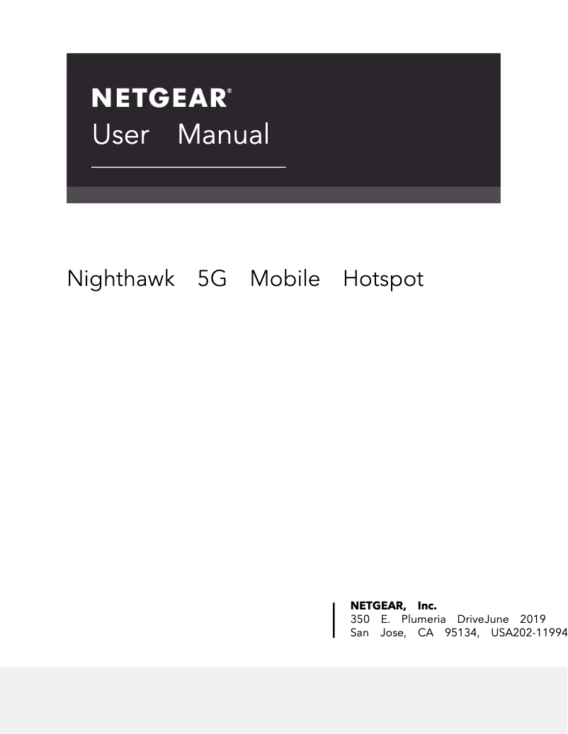 Página 1 del manual Manual de usuario Netgear Nighthawk MR5000