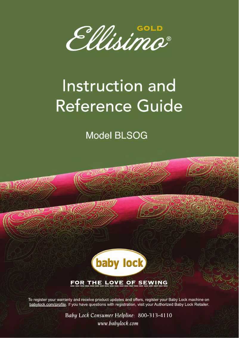 Página nº 1 - Manual de usuario Baby Lock Ellisimo Gold 2 BLSOG2