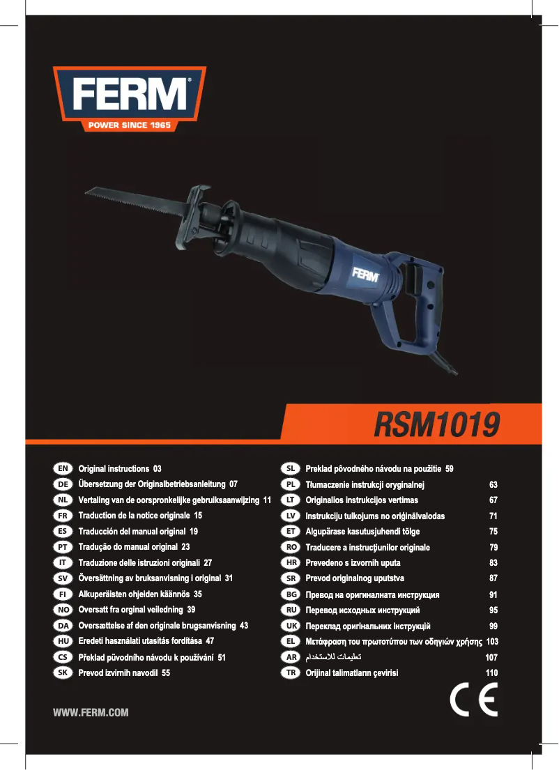 Página 1 del manual Manual de usuario Ferm RSM1019