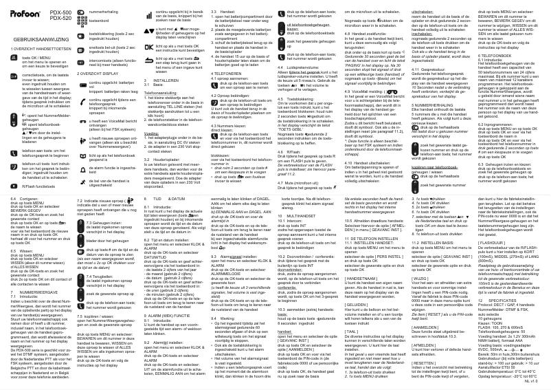 Imagen de la primera página del manual del dispositivo PDX-500ZT
