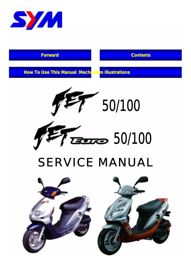 Página 1 del manual Manual de usuario SYM Jet 100