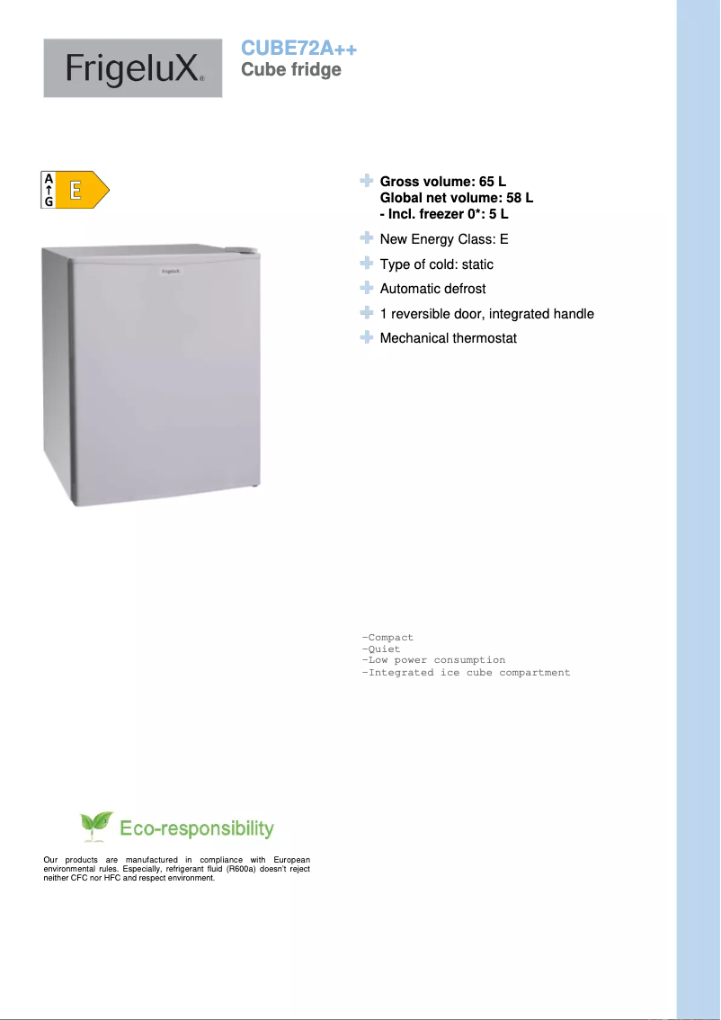 Imagen de la primera página del manual del dispositivo CUBE72A++