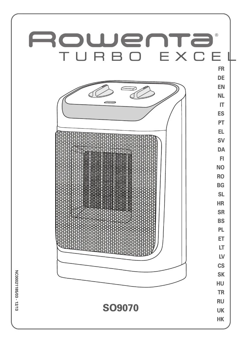 Imagen de la primera página del manual del dispositivo Turbo Excel SO9070