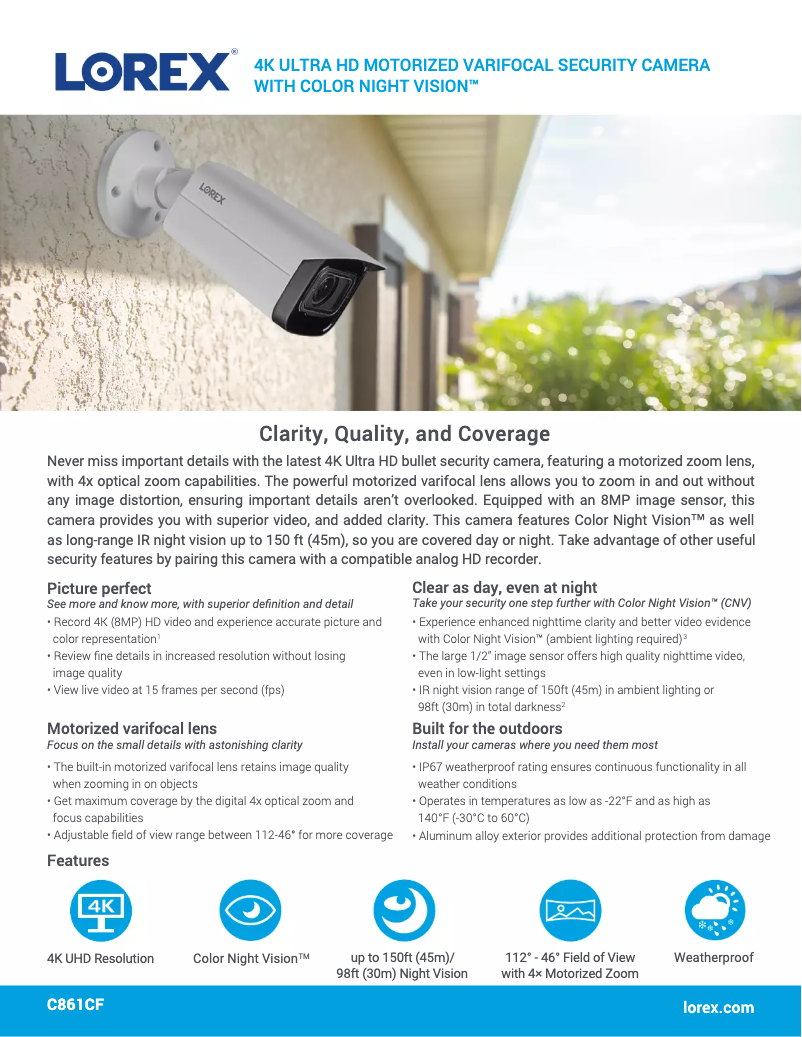 Imagen de la primera página del manual del dispositivo C861CF