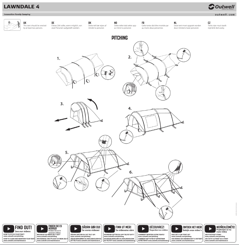 Página 1 del manual Manual de instrucciones Outwell Lawndale 4