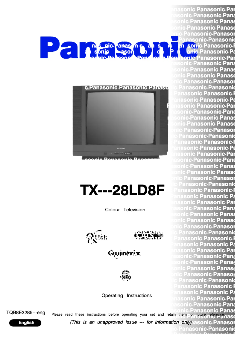 Página nº 1 - Manual de usuario Panasonic TX-28LD8F
