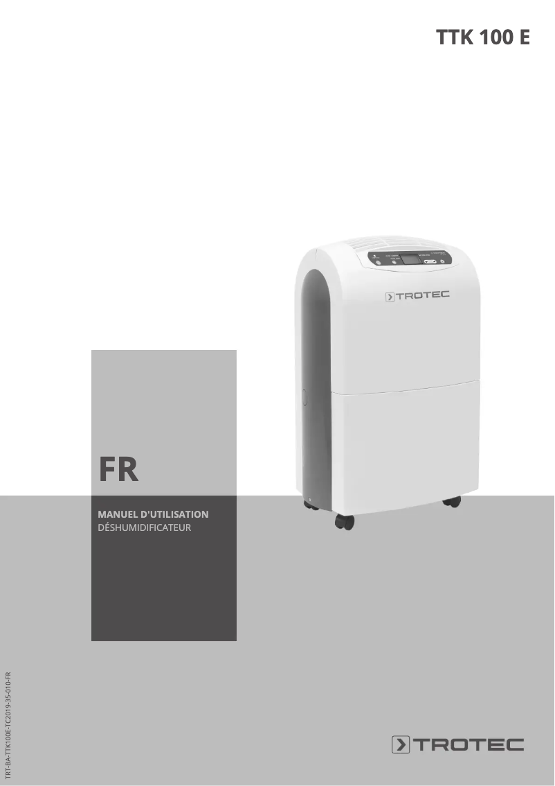 Página 1 del manual Manual de usuario Trotec TTK 100 E
