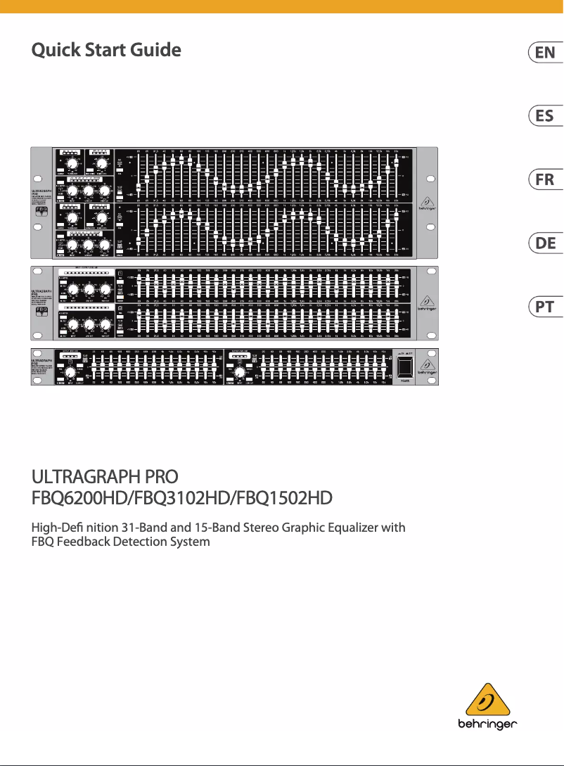 Página 1 del manual Manual de usuario Behringer Ultragraph Pro FBQ1502HD