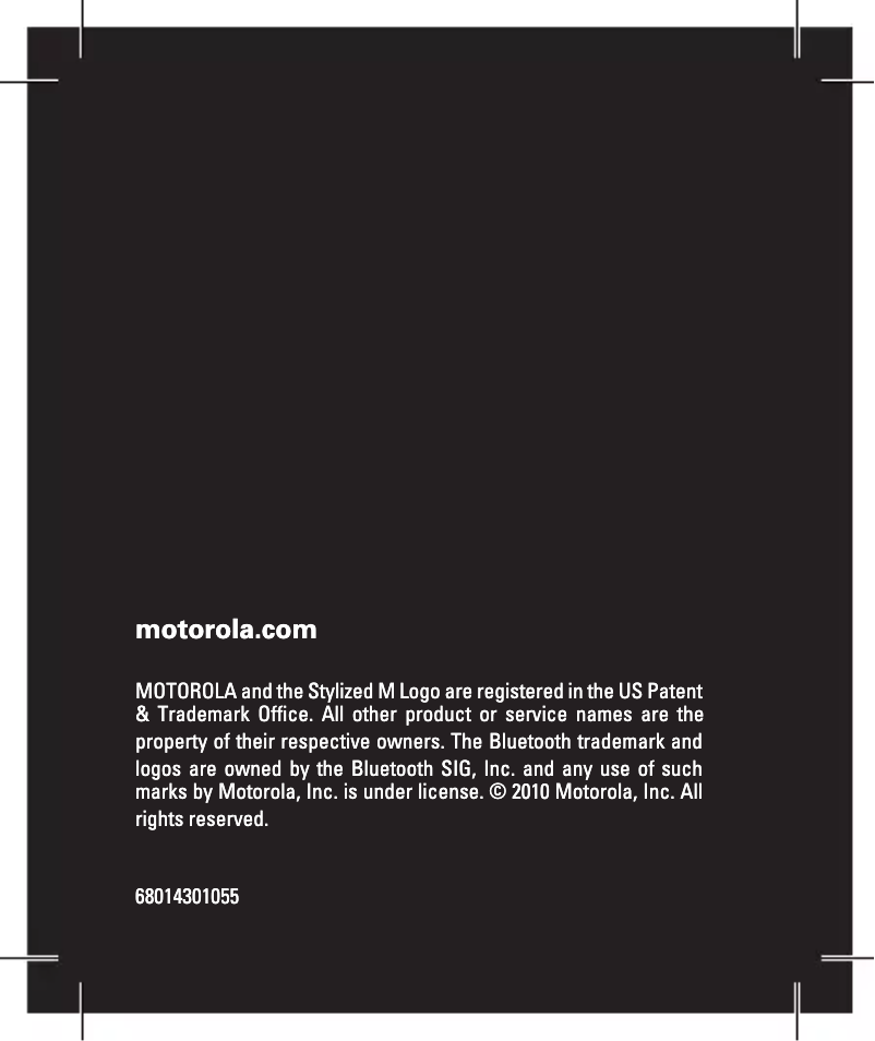 Página nº 1 - Manual de usuario Motorola H17txt