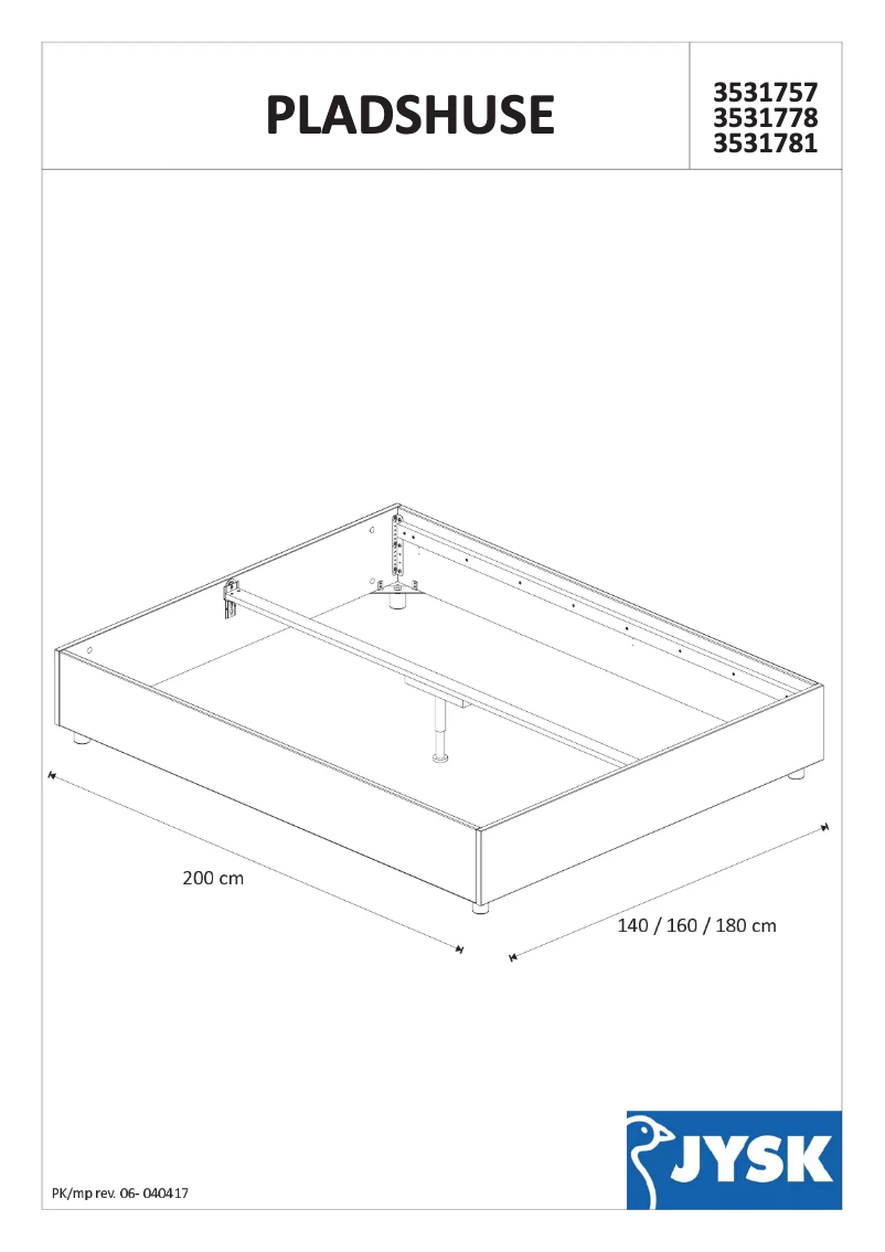 Imagen de la primera página del manual del dispositivo Pladshuse (160x200)