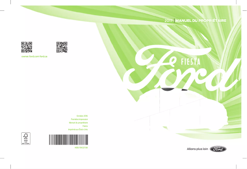 Imagen de la primera página del manual del dispositivo Fiesta (2017)