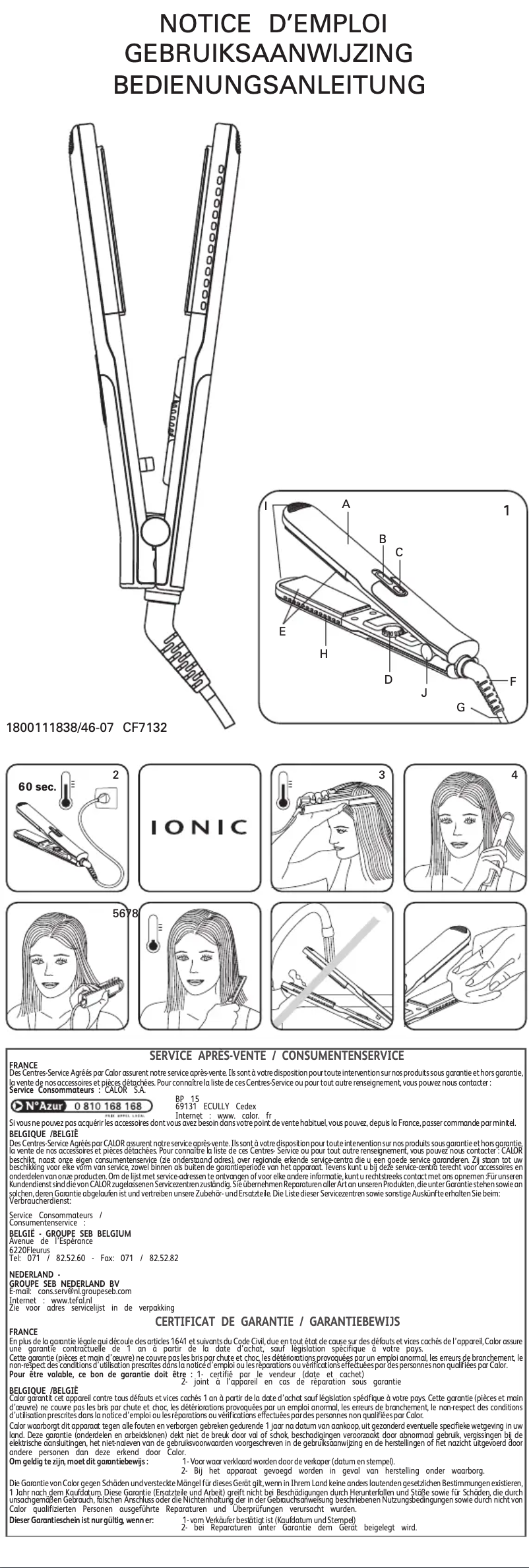 Página 1 del manual Manual de usuario Rowenta CF7132 Ultima Elite