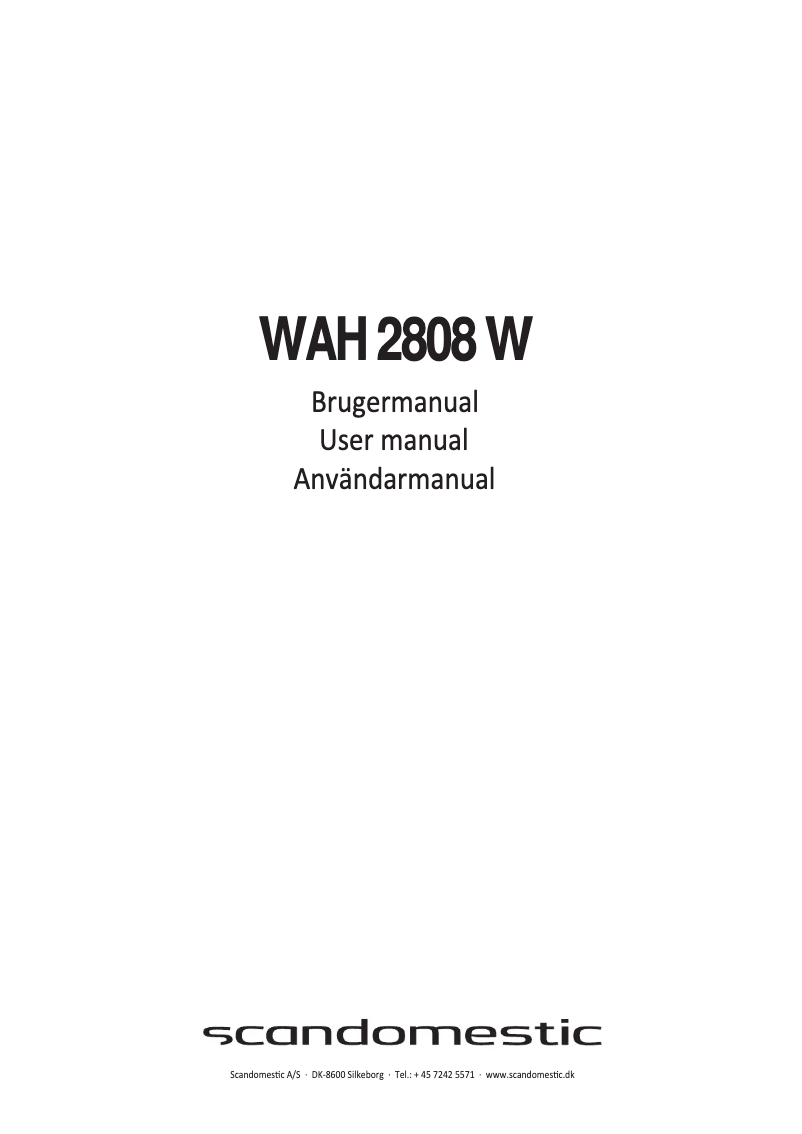 Página 1 del manual Manual de usuario Scandomestic WAH 2808 W
