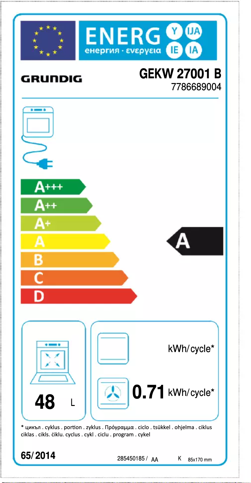 Imagen de la primera página del manual del dispositivo GEKW 27001 B