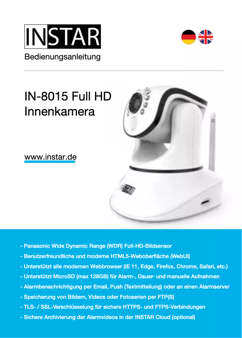 Imagen de la primera página del manual del dispositivo IN-8015