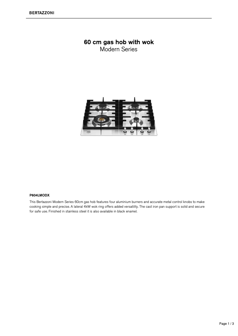 Imagen de la primera página del manual del dispositivo P604LMODX