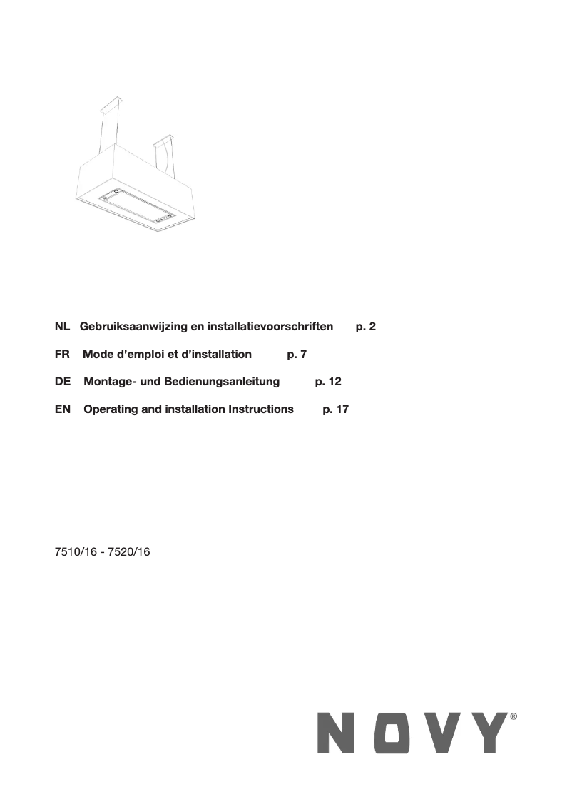 Página nº 1 - Manual de usuario Novy 7520