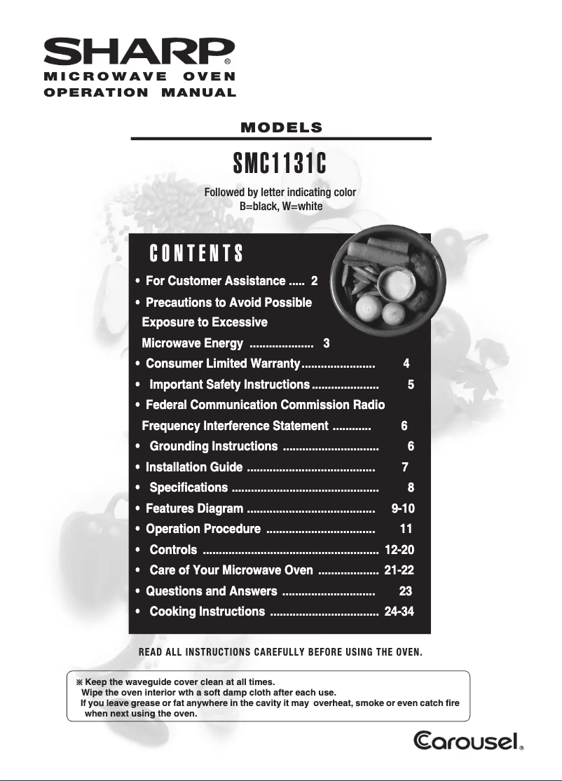 Imagen de la primera página del manual del dispositivo SMC1131CB