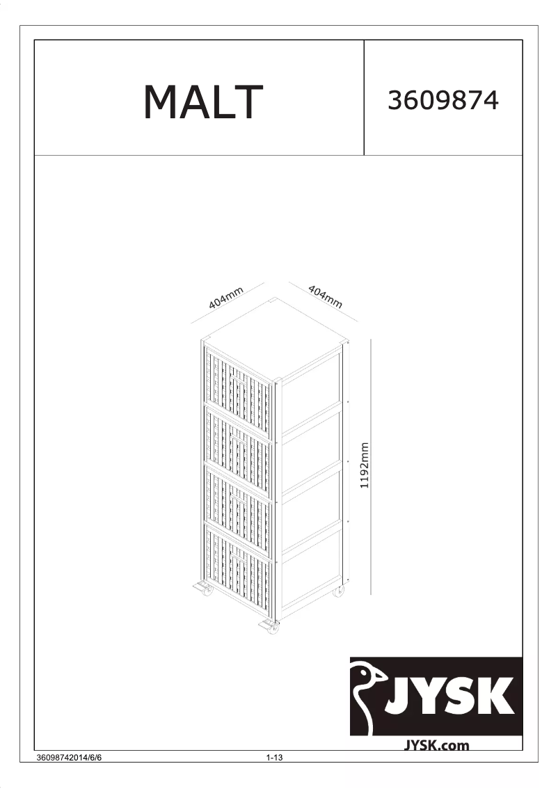 Imagen de la primera página del manual del dispositivo Malt (40x115x40)