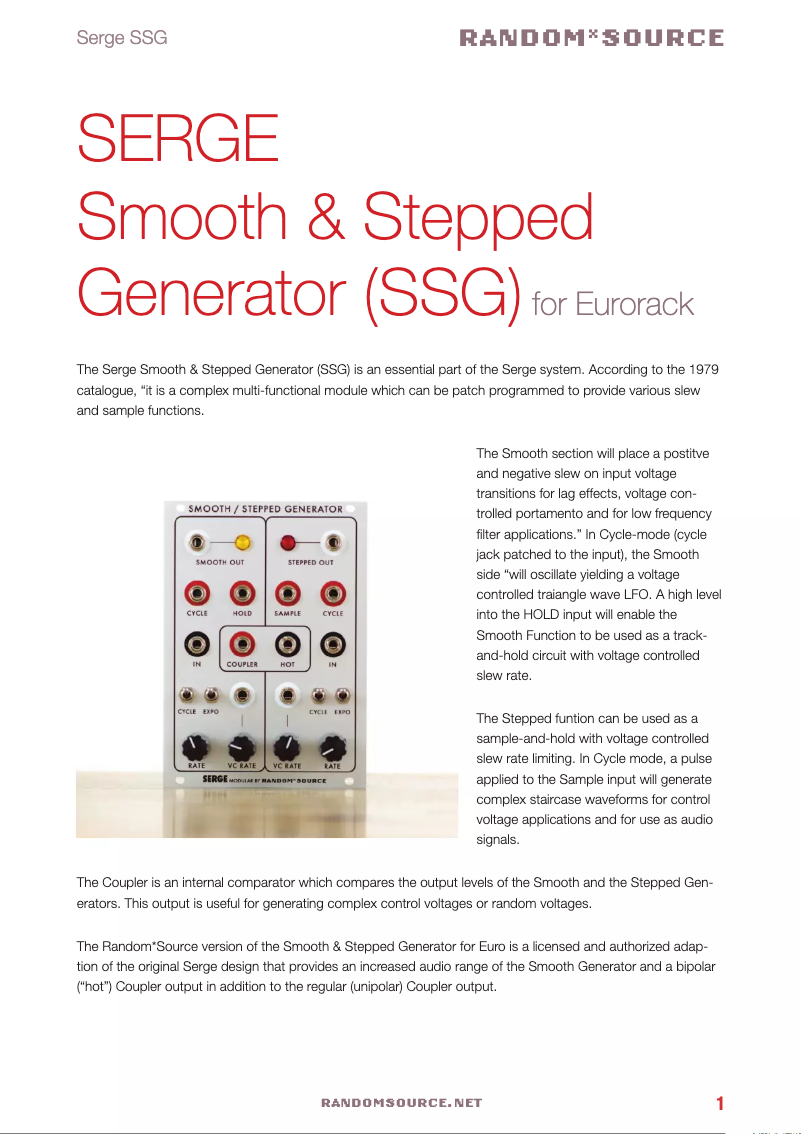 Imagen de la primera página del manual del dispositivo Smooth & Stepped