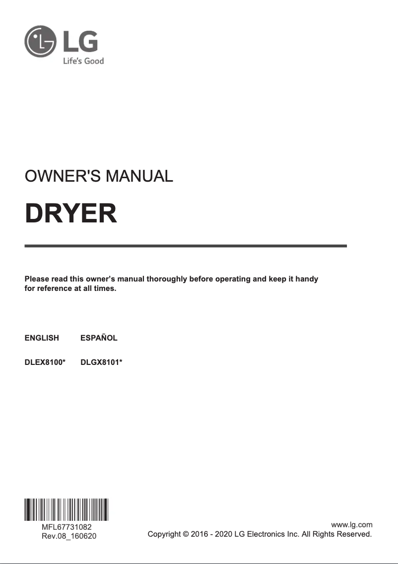 Imagen de la primera página del manual del dispositivo DX8101V