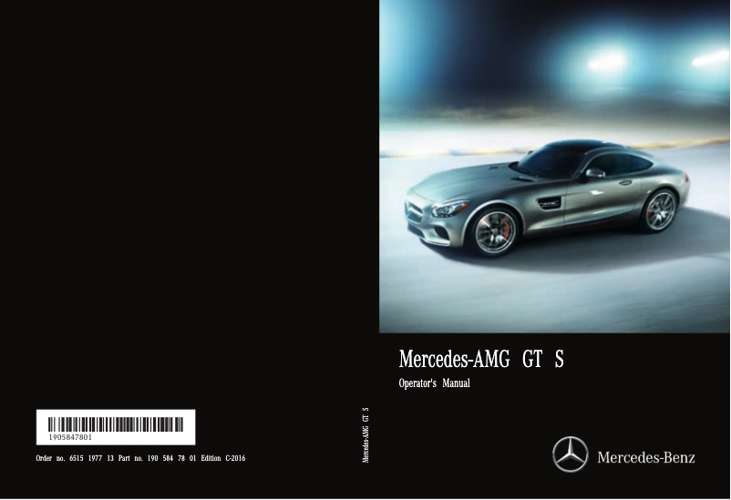 Página 1 del manual Manual de usuario Mercedes-Benz GTS-Class AMG (2016)