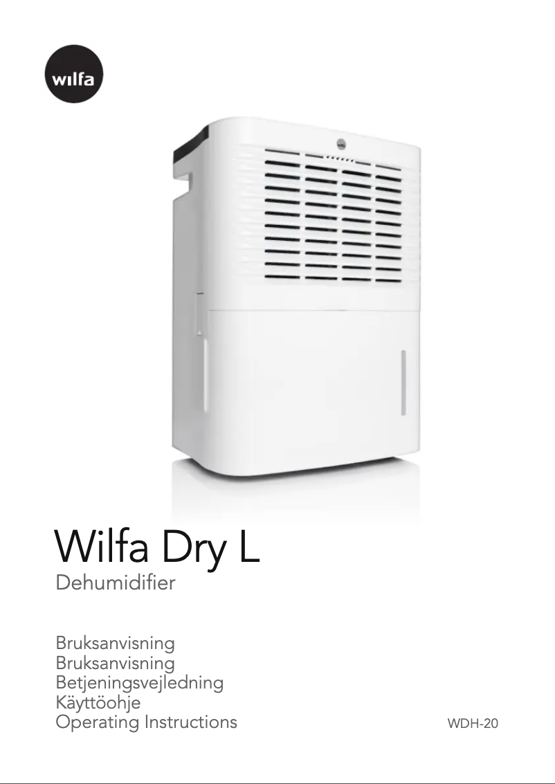 Página 1 del manual Manual de usuario Wilfa Dry L WDH-20